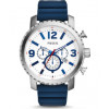 Bracelet de montre Fossil BQ2298 Silicone Bleu 24mm