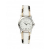 Bracelet de montre Burberry BU1395 Cuir/Textile Blanc 16mm