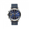 Bracelet de montre Diesel DZ4450 Cuir/Textile Bleu 24mm
