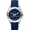 Bracelet de montre Fossil ES2872 Silicone Bleu 18mm
