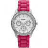 Bracelet de montre Fossil ES3214 Silicone Rose 18mm