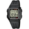 Bracelet de montre Casio F-201 / F-201W / 10075268 Plastique Noir 18mm