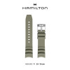 Bracelet de montre Hamilton H600.000.152 Caoutchouc Vert 20mm
