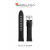 Bracelet de montre Hamilton H82515330 Caoutchouc Noir 22mm