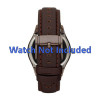 Bracelet de montre Fossil ME1123 Cuir Brun foncé 22mm