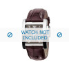 Bracelet de montre Armani AR0185 Cuir Brun 28mm