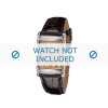 Bracelet de montre Armani AR0203 Cuir Brun foncé 22mm