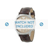 Bracelet de montre Armani AR0562 Cuir Brun 21mm
