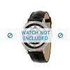 Armani bracelet de montre AR-0564 Cuir croco Noir 21mm 