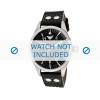 Bracelet de montre Armani AR5834 Cuir Noir 23mm