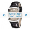 Bracelet de montre Armani AR0410 Cuir Noir 20mm