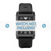 Bracelet de montre Armani AR0499 Silicone Noir 24mm
