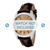 Bracelet de montre Armani AR0646 Cuir Brun 18mm