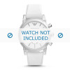 Bracelet de montre Armani AR1054 Silicone Blanc 20mm
