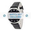 Bracelet de montre Armani AR1618 Cuir Noir 16mm