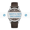 Bracelet de montre Armani AR1729 Cuir Brun 20mm