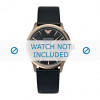 Bracelet de montre Armani AR1798 Cuir Noir 20mm