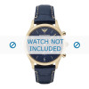 Bracelet de montre Armani AR1862 Cuir Bleu 22mm