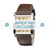 Bracelet de montre Armani AR2018 Cuir Brun 28mm