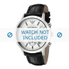 Bracelet de montre Armani AR2432 Cuir Noir 22mm