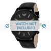 Bracelet de montre Armani AR2461 Cuir Noir 24mm