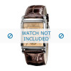 Armani bracelet de montre AR4223 Cuir Brun 26mm + coutures brunes