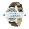 Armani bracelet de montre AR4601 Cuir Brun 20mm + coutures blanches