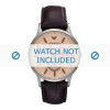 Bracelet de montre Armani AR4665 Cuir Brun 20mm