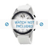 Bracelet de montre Armani AX1225 Silicone Blanc 22mm