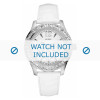 Guess bracelet de montre W12053L2 Cuir Blanc 20mm + coutures blanches