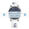 Hugo Boss bracelet de montre HB-103-1-14-2495 / HB659302447 Caoutchouc Blanc 22mm