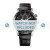 Bracelet de montre Hugo Boss HB-284-1-27-2911 / HB1513390 / HB659302753 Cuir croco Noir 22mm