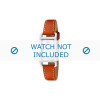 Lacoste bracelet de montre 2000310 / LC-05-3-14-0006 Cuir Orange 12mm + coutures blanches