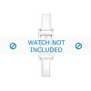 Lacoste bracelet de montre 2000367 / LC-05-3-19-0066 Cuir Blanc 12mm + coutures blanches