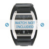 Police bracelet de montre 10104MS/02B Cuir Noir 19mm + coutures noires
