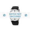 Bracelet de montre Seiko 7N39-0CA0 / SKP395P1 / L0G0011J0 Cuir Noir 24mm