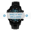Bracelet de montre Seiko SSC079P1 / V172-0AG0 / M0E6314N0 Acier Noir 21mm