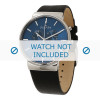 Bracelet de montre Skagen SKW6105 / 247XXX - 25XXXX Cuir Noir 23mm