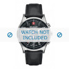 Bracelet de montre Swiss Military Hanowa 06-4187.04.007 Cuir Noir 22mm