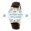 Bracelet de montre Tissot T019.430 Visodate / T610014569 Cuir Brun 20mm