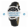 Bracelet de montre Tissot T600025440 / T610025414 Cuir Noir 19mm