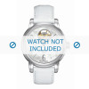 Bracelet de montre Tissot T050.207.A / T050.217.A / T906.217.A Cuir croco Blanc 16mm