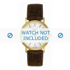 Bracelet de montre Tissot 970-122 T870 / T600013060 Cuir croco Brun 18mm