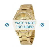 Bracelet de montre Fossil ES3203 / 25XXXX* Acier Plaqué or 18mm
