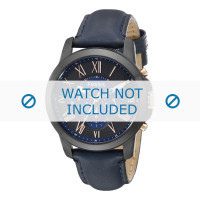 Bracelet de montre Fossil FS5061 Cuir Bleu 22mm