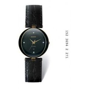Bracelet de montre Rado 01.152.3694.2.271 / R070871410 Cuir Noir 4mm