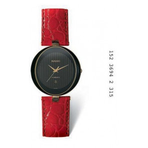 Bracelet de montre Rado 01.152.3694.2.315 Cuir Rouge 18mm