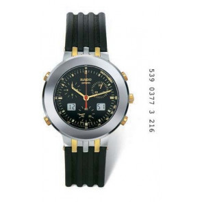 Bracelet de montre Rado R7601812 / R070870810 Cuir Noir 20mm
