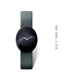 Bracelet de montre Rado 01.964.0491.3.015 / 96404913 / R070881910 Cuir Gris 15mm