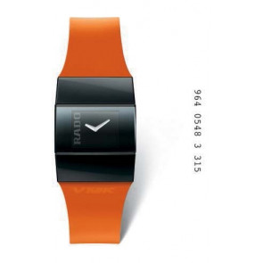 Bracelet de montre Rado 01.964.0548.3.315 Caoutchouc Orange